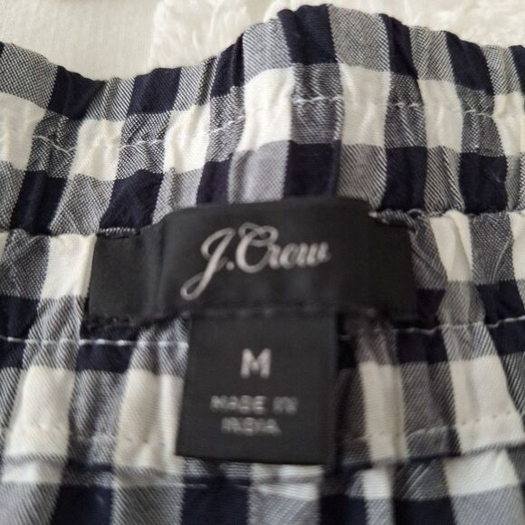 J Crew M Black White Checkered High/low Gingham Skirt - Picture 7 of 10